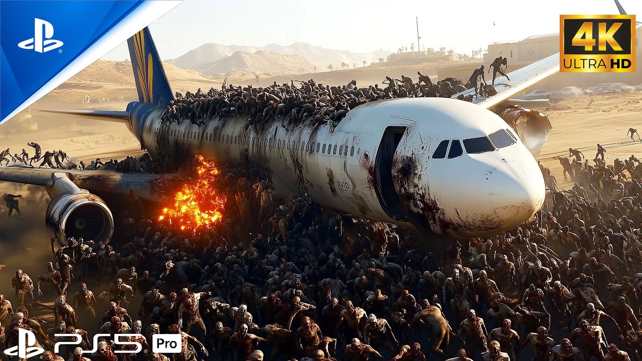 (PS5)  Scary Zombie Horde Attacks Airport || Ultra Realistic IMMERSIVE Gameplay [4K 60FPS HDR]
