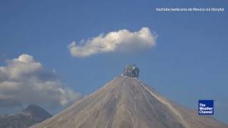 A Webcam Captured The Eruption Of Mexicos Colima Volcano