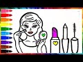 How to Draw A makeup Artist girl/Easy Drawing a beautiful girl#girldrawing #drawingtutorial #drawing