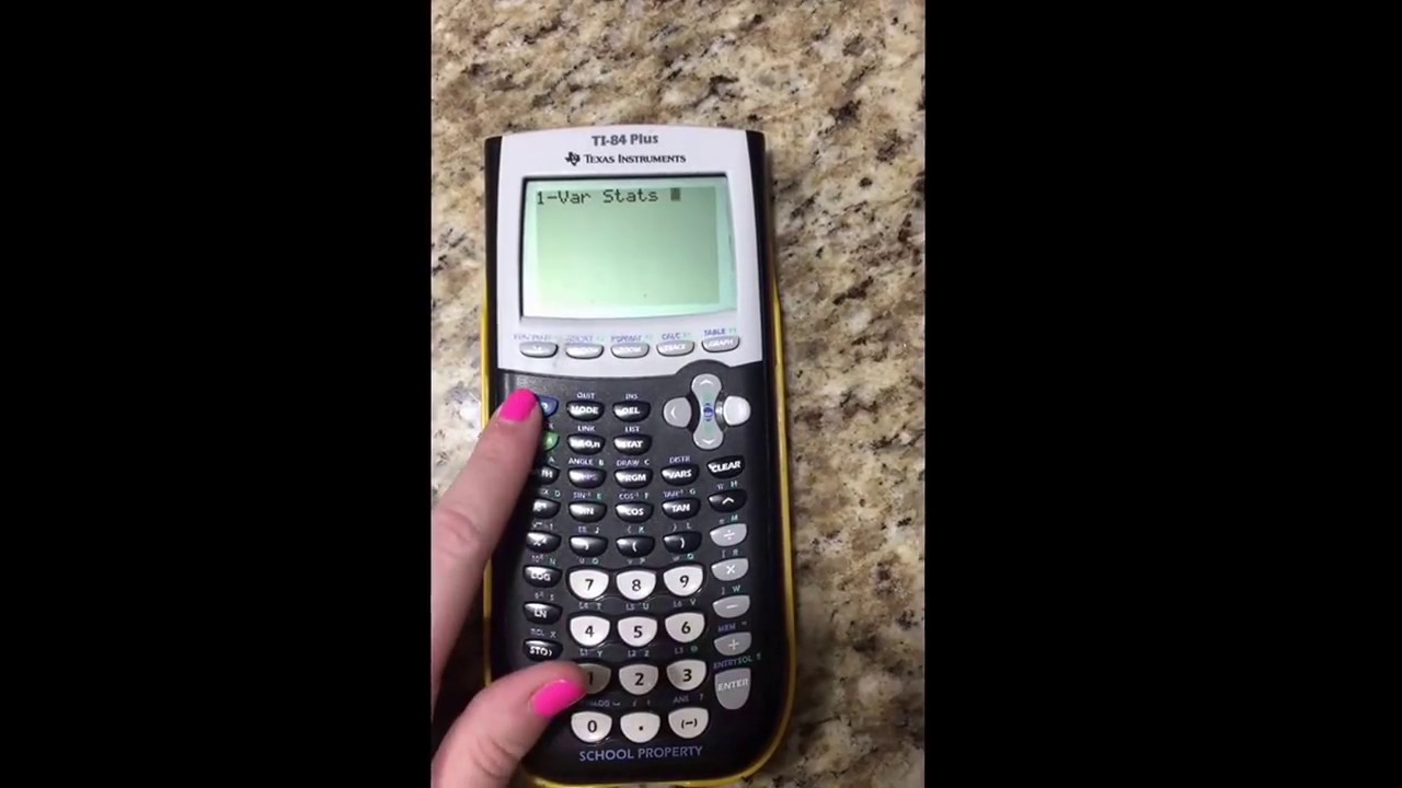 Finding Mean And Standard Deviation On TI 84 YouTube