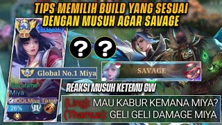 CATAT GUYS! TIPS CARA MEMILIH BUILD MIYA BERDASARKAN DRAFT MUSUH SUPAYA DAPAT SAVAGE! - MLBB