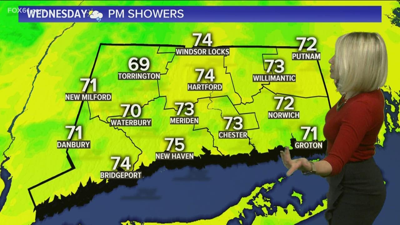 Chance for a spotty shower the next two days. Overall we're looking at ...