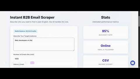 EMAIL SCRAPER AI: Get 1000+ Verified B2B Leads Instantly with Natural Language