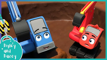 🚧 If You're Happy and You Know It (Dig It Up!) 🚜 | Digley and Dazey | Kids Construction Cartoons