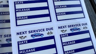 These Oil Change Stickers Make Car Maintenance So Easy