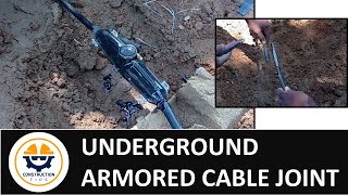 Underground Armored Cable Joint (Damaged Armored Cable Rectification)