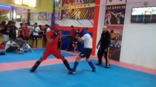 Amateur kickboxing fight