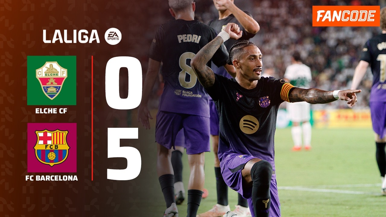 Raphinha & Fermín Bag Braces: Barcelona Crush Elche 5-0 | LALIGA Extended Highlights