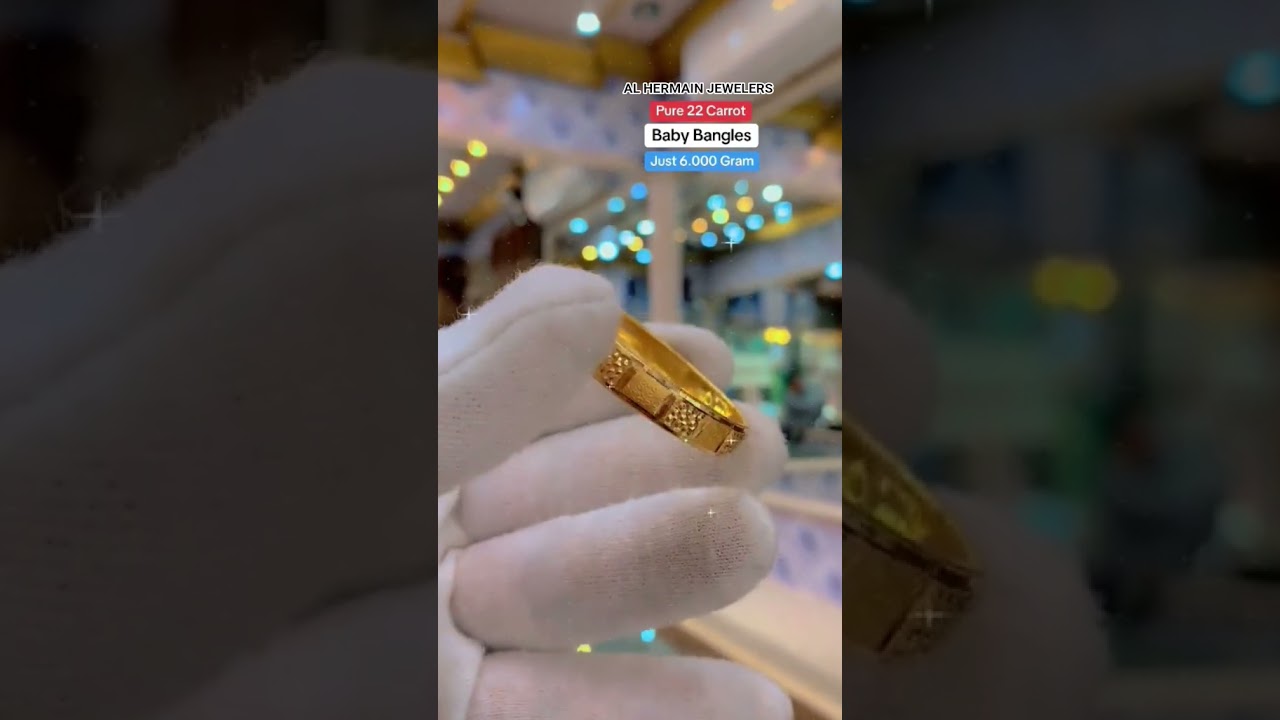 22k Gold Baby bangle for baby girl 