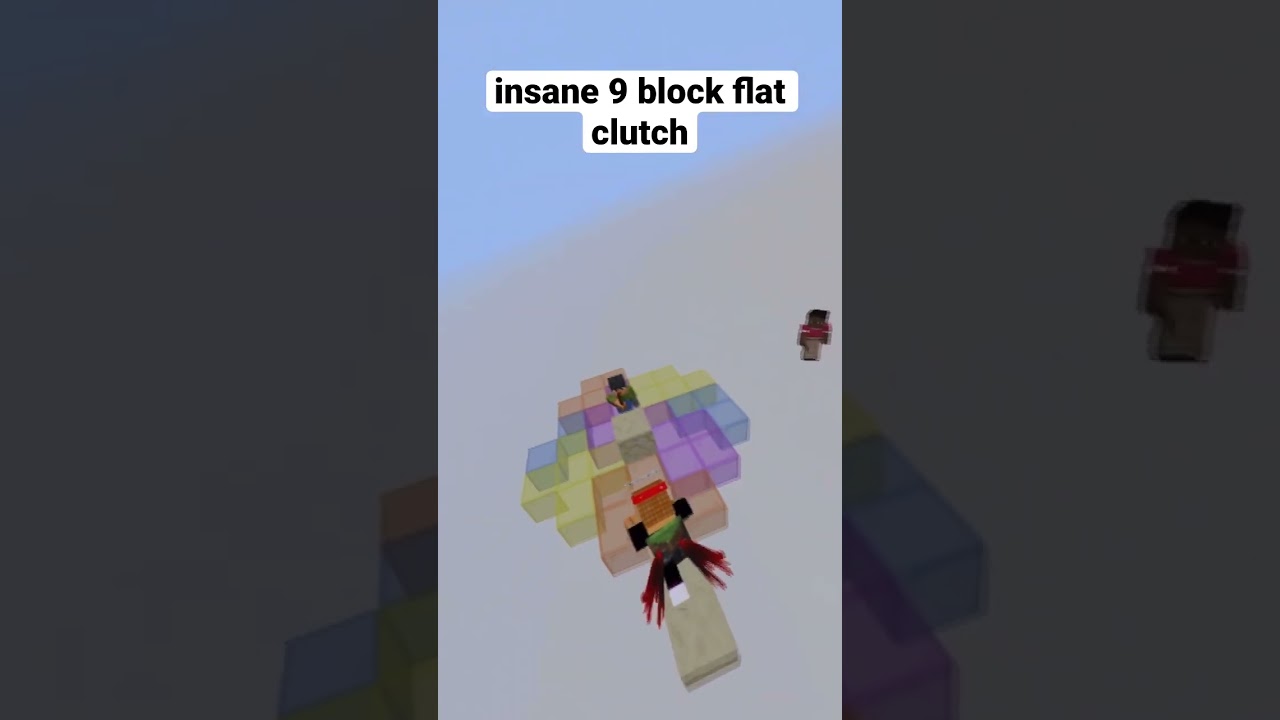 insane 9 block flat clutch in minecraft 