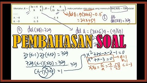 MATRIKS TRANSPOSE, DETERMINAN, DAN INVERS - 2