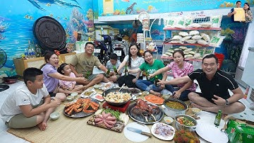 Đại tiệc Tôm Hùm Alaska Cua Hoàng Đế Hải sản Phan Diễm mừng Đại gia đình A Hải Sapa TV vào Sài Gòn