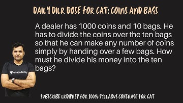 Daily DILR Dose For CAT : Coins And Bags