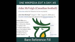 Fixing Bare Wikipedia Reference (60 second Edits)