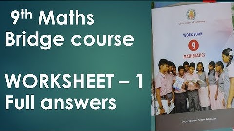 9th maths bridge course maths worksheet 1 full answers hiba maths