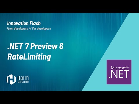 .NET 7 Preview 6 - RateLimiting