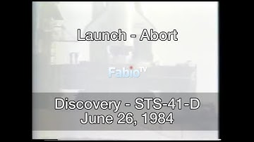 Discovery STS-41-D Mission - Launch - Abort