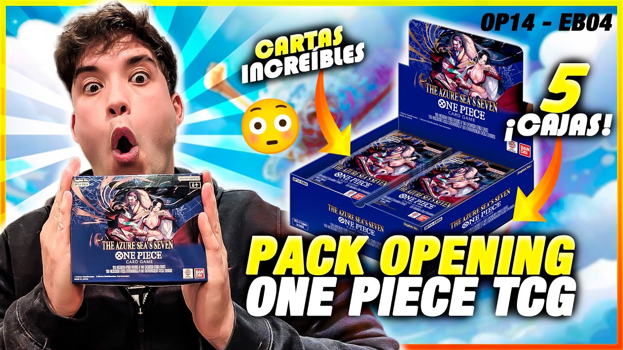 💲💵ABRIMOS 5 CAJAS DE OP14💵💲¿EL PACK OPENING SERÁ WORTH? ONE PIECE TCG THE AZURE SEA'S SEVEN CON JOSE
