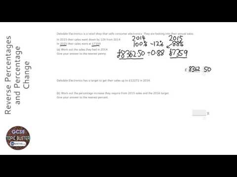 Reverse Percentages and Percentage Change (Grade 5) - OnMaths GCSE Maths Revision