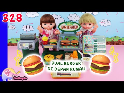 Mainan Boneka Eps 328 Rena dan Nene Jualan Burger di Depan Rumah - Goduplo TV