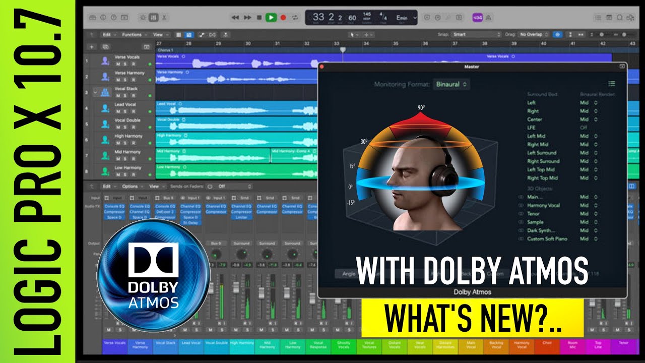 What's New In Logic Pro X 10.7 | How To Enable Dolby Atmos In Logic Pro ...