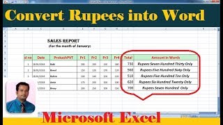 Convert rupees into text in excel | with step wise tutorial