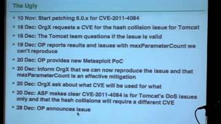 The Good, the Bad and the Ugly: Security Vulnerability Reports from the Apache Tomcat Project