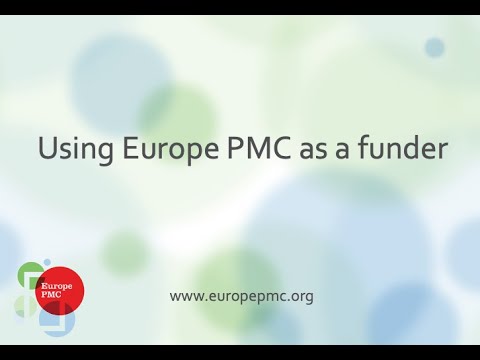 Using Europe PMC as a funder