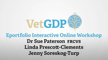 VetGDP e-portfolio online interactive workshop