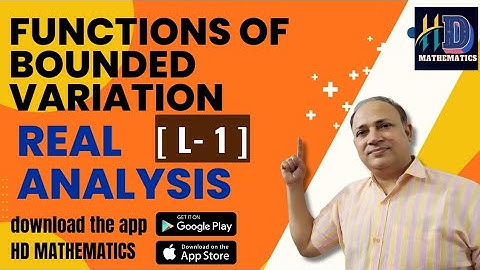 functions of bounded variation/L1/ real analysis Bsc Msc csir net maths upsc maths inhindi by Hd sir