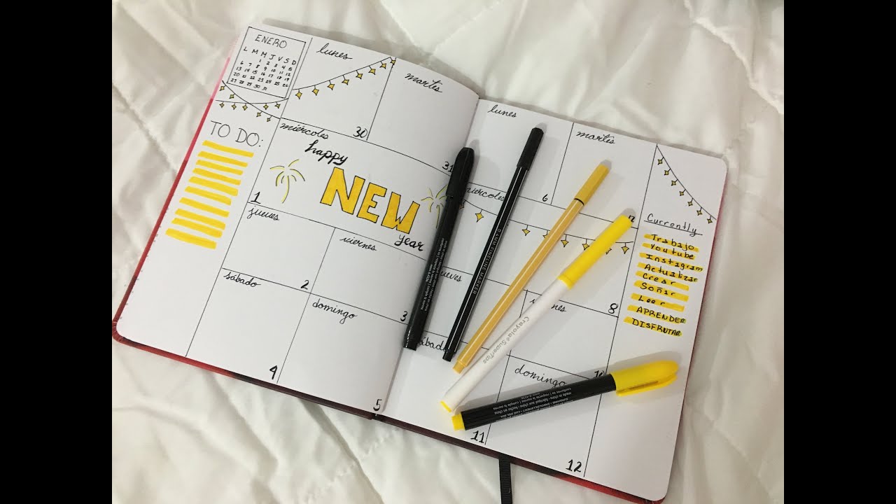 Set Up Bullet Journal 2020/ Planifica Conmigo Bullet Journal 2020 - YouTube