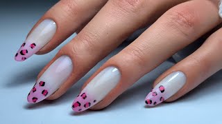 Pink Leopard French Tips 💕 Trendy Animal Print Nails #nailart  screenshot 1