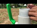 Fixing PVC pipe for feeding | Water connection for agriculture | Gate valve fitting | watering