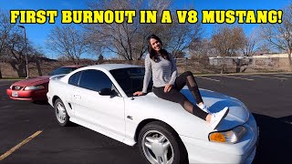 My FIRST BURNOUT EVER in my 1995 MUSTANG GT 5.0 SN95!