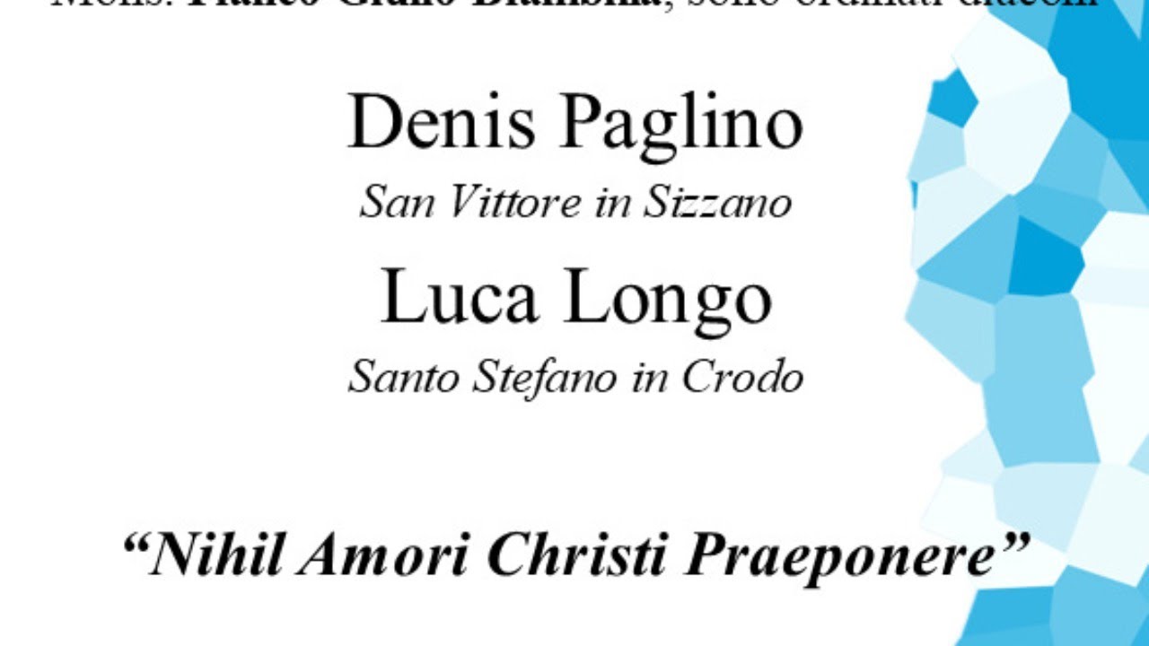 Ordinazioni diaconali di Luca Longo e Denis Paglino - Cattedrale di Novara