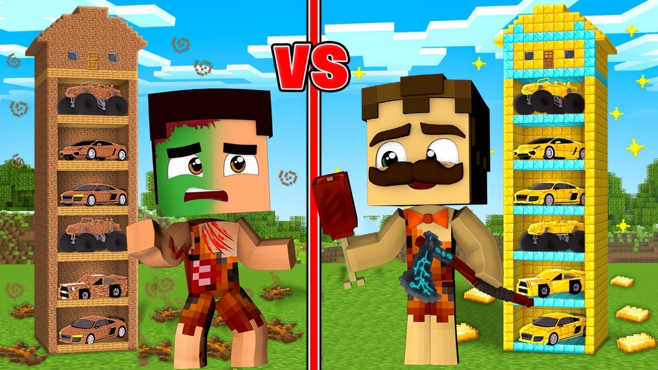ნუბი VS პრო გარაჟები მაინქრაფთში!