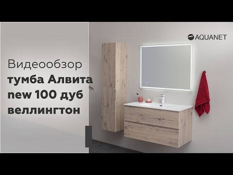 Тумба Алвита New 100 см цвет дуб веллингтон белый