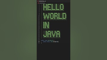 Hello World in Java #Shorts