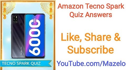 Amazon Tecno Spark Quiz Answers Today | 7 October 2020 | Win ₹10,000 as Amazon Pay Balance