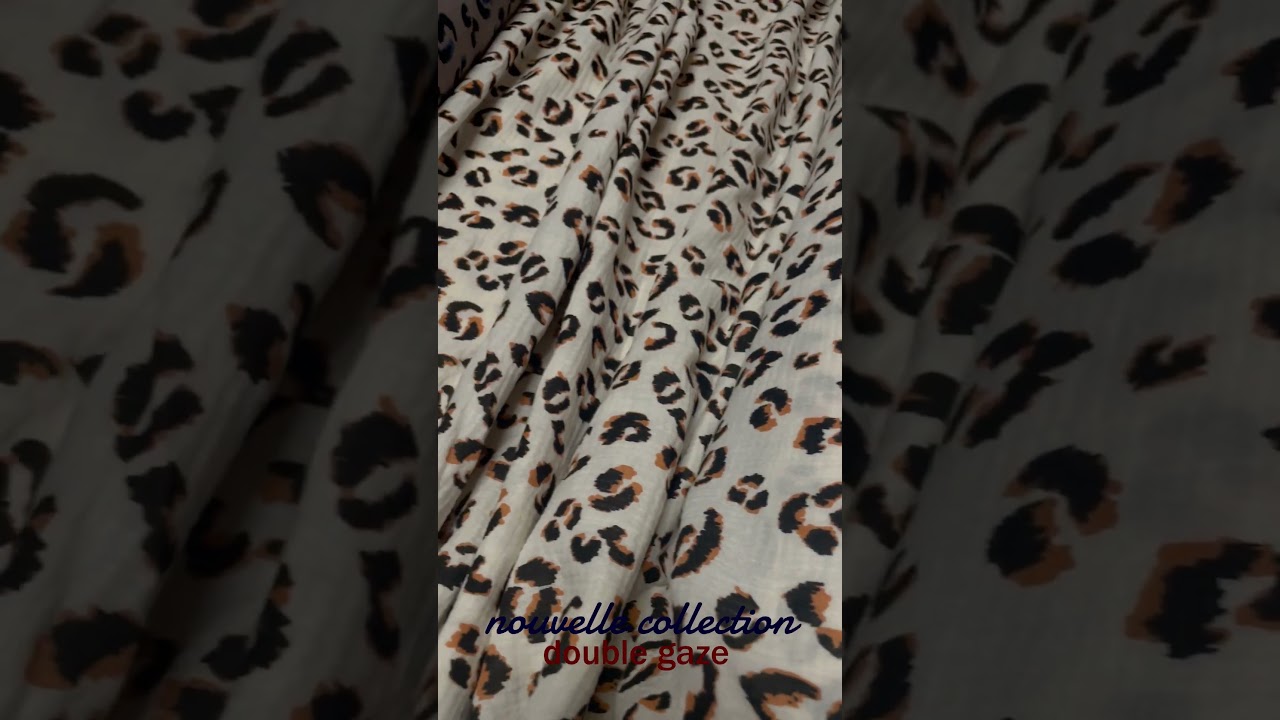 Découvrez nos tissus double gaze imprimé léopard 