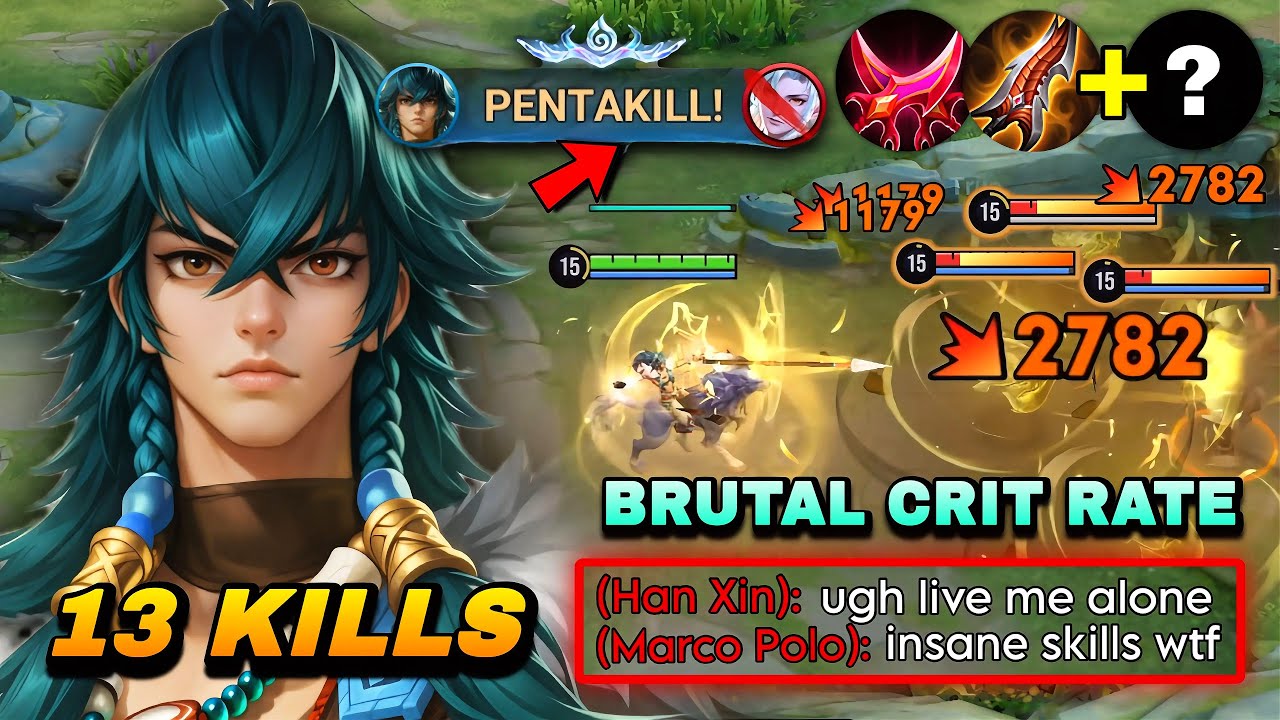 PENTAKILL! TOP 1 CHANO BRUTAL CRIT RATE BUILD CARRYING TEAMMATES IN HIGH RANK! | HONOR OF KINGS