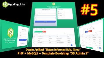 Cara membuat APLIKASI BUKU TAMU dengan PHP + MySQLi | #5 - Tampilkan Data Pengunjung