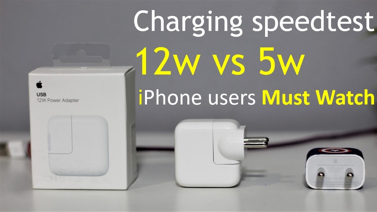 iphone fast charging test 5watt vs 12 watt best charger for your iphone XR and iphone 11