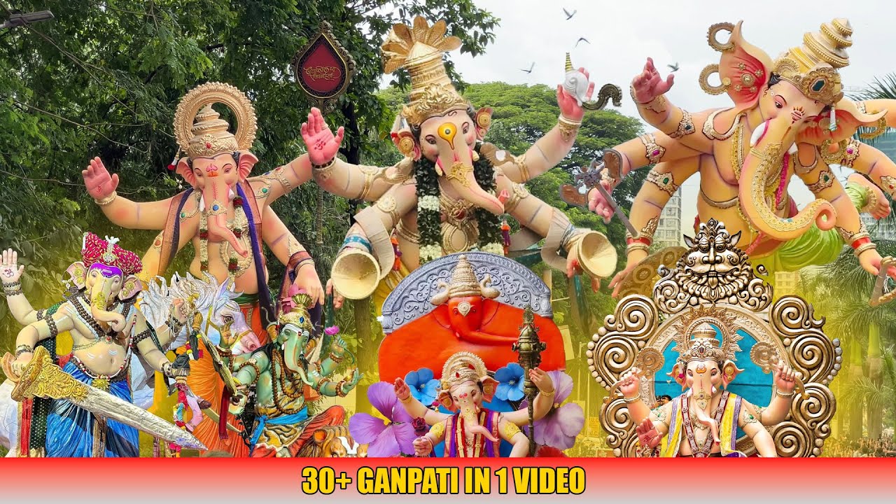 MAHA AAGMAN | 30+ GANPATI IN 1 VIDEO | MUMBAI GANPATI AAGMAN 2025 | MUMBAI GANESHUTSAV 2025