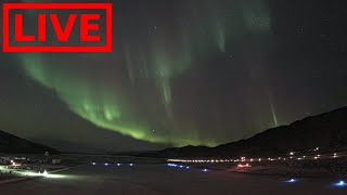 🌎 LIVE Greenland Auroras Northern Lights | Relaxing Music