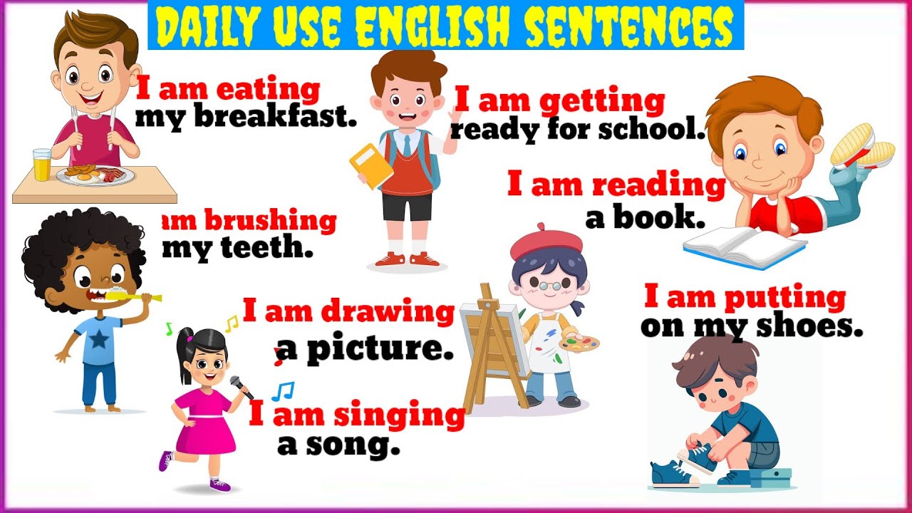 Easy Daily English Sentences for Kids | Learn Simple English Sentences ...