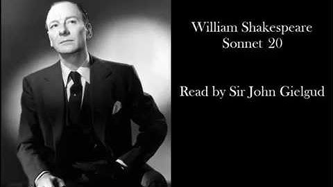 Sonnet 20 by William Shakespeare - Read by John Gielgud