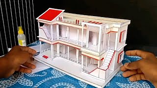 #Home कागज से बनाये घर 🏡 How To Make Mini Home 🏡 With Paper 🗞️ #Video 1 #Craft Board #School Project