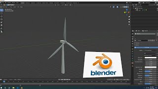 Wind Turbine Modeling Blender 2.90 screenshot 2