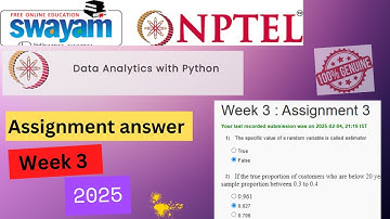 NPTEL Data Analytics with Python Week 3 Assignment 3 Answers Solution Quiz |2025 Jan| #swayamcourses